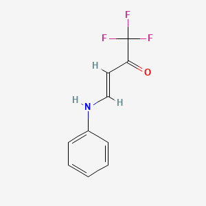 molecular formula C10H8F3NO B2970228 3-Oxo-1-(phenylamino)-4,4,4-trifluorobut-1-ene CAS No. 134219-71-9