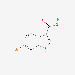 molecular formula C9H5BrO3 B2970230 6-溴苯并呋喃-3-羧酸 CAS No. 1393570-42-7