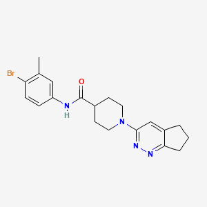 molecular formula C20H23BrN4O B2970232 N-(4-溴-3-甲基苯基)-1-{5H,6H,7H-环戊并[c]哒嗪-3-基}哌啶-4-甲酰胺 CAS No. 2097858-83-6