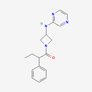 molecular formula C17H20N4O B2970235 2-Phenyl-1-(3-(pyrazin-2-ylamino)azetidin-1-yl)butan-1-one CAS No. 2178771-46-3