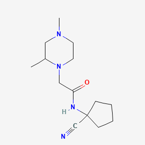 molecular formula C14H24N4O B2970243 N-(1-cyanocyclopentyl)-2-(2,4-dimethylpiperazin-1-yl)acetamide CAS No. 1427796-94-8