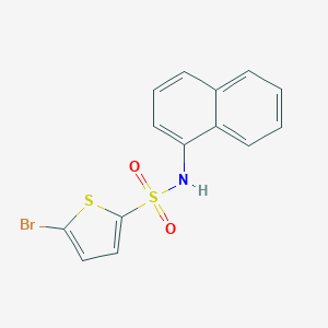 molecular formula C14H10BrNO2S2 B297025 5-bromo-N-(1-naphthyl)-2-thiophenesulfonamide 