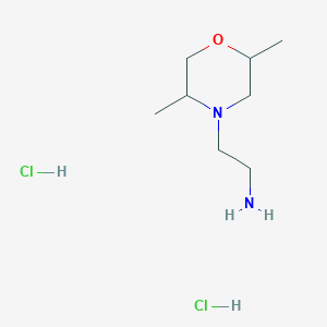 molecular formula C8H20Cl2N2O B2970254 2-(2,5-Dimethylmorpholin-4-yl)ethan-1-amine dihydrochloride CAS No. 1803588-64-8