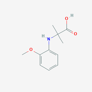 molecular formula C11H15NO3 B2970258 N-(2-methoxyphenyl)-2-methylalanine CAS No. 725234-45-7