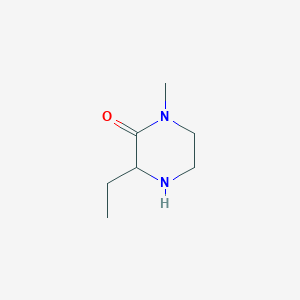 molecular formula C7H14N2O B2970259 3-Ethyl-1-methylpiperazin-2-one CAS No. 1214796-54-9