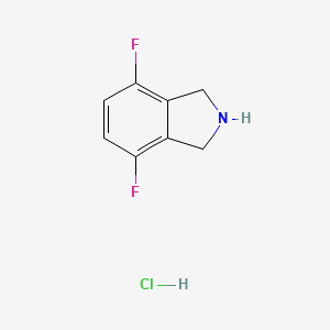 molecular formula C8H8ClF2N B2970270 4,7-二氟-2,3-二氢-1H-异吲哚盐酸盐 CAS No. 1955553-08-8