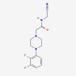 molecular formula C14H16F2N4O B2970273 N-(Cyanomethyl)-2-[4-(2,3-difluorophenyl)piperazin-1-yl]acetamide CAS No. 2262428-60-2