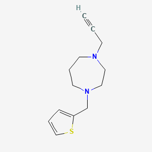 molecular formula C13H18N2S B2970275 1-Prop-2-ynyl-4-(thiophen-2-ylmethyl)-1,4-diazepane CAS No. 1241160-07-5