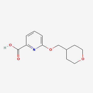 molecular formula C12H15NO4 B2970277 6-(Oxan-4-ylmethoxy)pyridine-2-carboxylic acid CAS No. 1275968-03-0