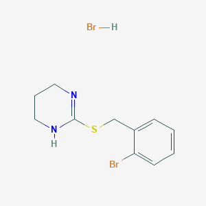 molecular formula C11H14Br2N2S B2970283 2-((2-Bromobenzyl)thio)-1,4,5,6-tetrahydropyrimidine hydrobromide CAS No. 2320663-30-5