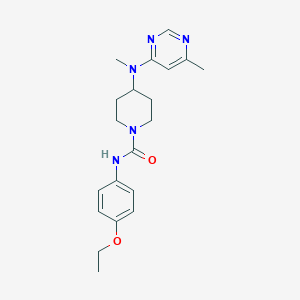 molecular formula C20H27N5O2 B2970307 N-(4-Ethoxyphenyl)-4-[methyl-(6-methylpyrimidin-4-yl)amino]piperidine-1-carboxamide CAS No. 2415519-81-0