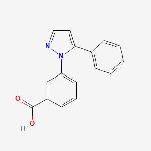 molecular formula C16H12N2O2 B2970310 3-(5-phenyl-1H-pyrazol-1-yl)benzoic acid CAS No. 926240-48-4