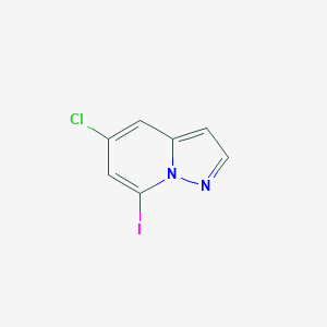 molecular formula C7H4ClIN2 B2970312 5-氯-7-碘-吡唑并[1,5-a]吡啶 CAS No. 1384290-37-2