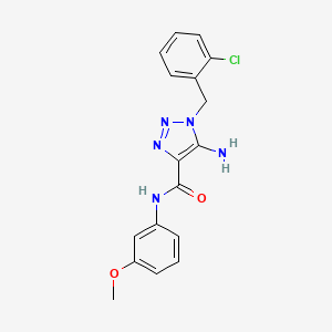 molecular formula C17H16ClN5O2 B2970317 5-amino-1-(2-chlorobenzyl)-N-(3-methoxyphenyl)-1H-1,2,3-triazole-4-carboxamide CAS No. 899973-94-5