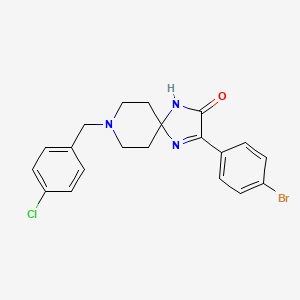 molecular formula C20H19BrClN3O B2970327 3-(4-溴苯基)-8-(4-氯苄基)-1,4,8-三氮螺[4.5]癸-3-烯-2-酮 CAS No. 1184989-72-7