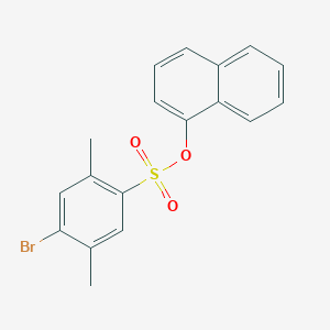 molecular formula C18H15BrO3S B2970331 萘-1-基 4-溴-2,5-二甲苯-1-磺酸盐 CAS No. 2361827-68-9
