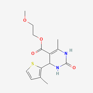 2-Methoxyethyl 6-methyl-4-(3-methylthiophen-2-yl)-2-oxo-1,2,3,4-tetrahydropyrimidine-5-carboxylate