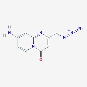 molecular formula C9H8N6O B2970335 8-氨基-2-(叠氮甲基)吡啶并[1,2-a]嘧啶-4-酮 CAS No. 2416243-53-1