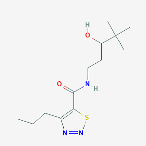 molecular formula C13H23N3O2S B2970338 N-(3-hydroxy-4,4-dimethylpentyl)-4-propyl-1,2,3-thiadiazole-5-carboxamide CAS No. 1396871-95-6