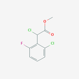molecular formula C9H7Cl2FO2 B2970353 Methyl 2-chloro-2-(2-chloro-6-fluorophenyl)acetate CAS No. 1249469-49-5
