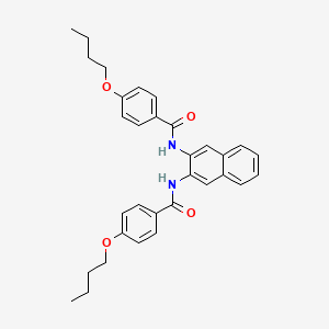 molecular formula C32H34N2O4 B2970356 4-butoxy-N-[3-[(4-butoxybenzoyl)amino]naphthalen-2-yl]benzamide CAS No. 313499-99-9