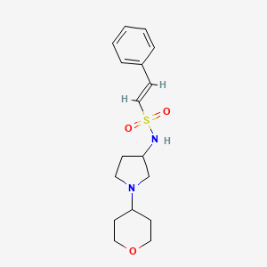 molecular formula C17H24N2O3S B2970358 (E)-N-[1-(Oxan-4-yl)pyrrolidin-3-yl]-2-phenylethenesulfonamide CAS No. 2415641-82-4