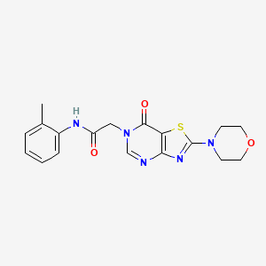 2-(2-morpholino-7-oxothiazolo[4,5-d]pyrimidin-6(7H)-yl)-N-(o-tolyl)acetamide