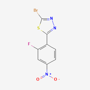 2-Bromo-5-(2-fluoro-4-nitrophenyl)-1,3,4-thiadiazole