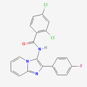 2,4-dichloro-N-[2-(4-fluorophenyl)imidazo[1,2-a]pyridin-3-yl]benzamide