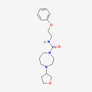 molecular formula C18H27N3O3 B2970372 N-(2-phenoxyethyl)-4-(tetrahydrofuran-3-yl)-1,4-diazepane-1-carboxamide CAS No. 2309728-97-8