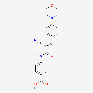 4-{2-Cyano-3-[4-(morpholin-4-yl)phenyl]prop-2-enamido}benzoic acid