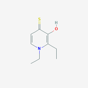 molecular formula C9H13NOS B2970384 1,2-Diethyl-3-hydroxypyridine-4-thione CAS No. 1220690-64-1