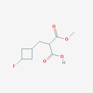 molecular formula C9H13FO4 B2970385 2-[(3-Fluorocyclobutyl)methyl]-3-methoxy-3-oxopropanoic acid CAS No. 2248357-37-9
