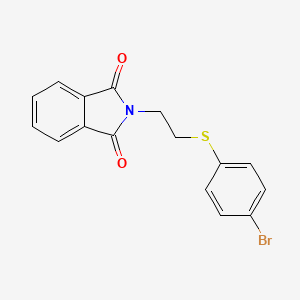 molecular formula C16H12BrNO2S B2970391 2-[2-(4-Bromophenyl)sulfanylethyl]isoindole-1,3-dione CAS No. 269743-56-8