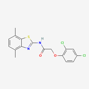 molecular formula C17H14Cl2N2O2S B2970393 2-(2,4-dichlorophenoxy)-N-(4,7-dimethyl-1,3-benzothiazol-2-yl)acetamide CAS No. 912766-49-5