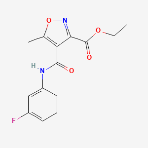 Ethyl 4-[(3-fluorophenyl)carbamoyl]-5-methyl-1,2-oxazole-3-carboxylate