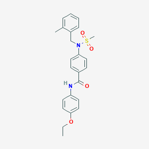 molecular formula C24H26N2O4S B297040 N-(4-ethoxyphenyl)-4-[(2-methylbenzyl)(methylsulfonyl)amino]benzamide 