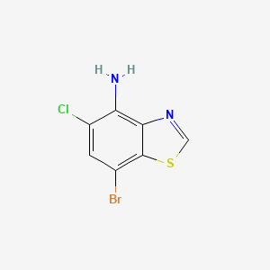 molecular formula C7H4BrClN2S B2970404 7-溴-5-氯-1,3-苯并噻唑-4-胺 CAS No. 2253641-30-2