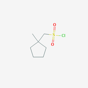 molecular formula C7H13ClO2S B2970410 (1-Methylcyclopentyl)methanesulfonyl chloride CAS No. 1564926-24-4