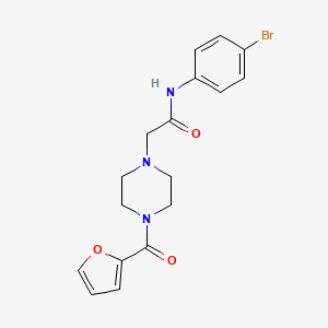 molecular formula C17H18BrN3O3 B2970413 N-(4-bromophenyl)-2-[4-(furan-2-carbonyl)piperazin-1-yl]acetamide CAS No. 519041-49-7