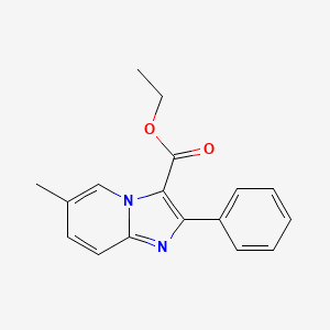 molecular formula C17H16N2O2 B2970423 6-甲基-2-苯基咪唑并[1,2-a]吡啶-3-甲酸乙酯 CAS No. 127801-87-0