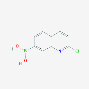 molecular formula C9H7BClNO2 B2970433 (2-氯喹啉-7-基)硼酸 CAS No. 2377607-61-7