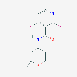 N-(2,2-dimethyloxan-4-yl)-2,4-difluoropyridine-3-carboxamide