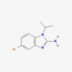 molecular formula C10H12BrN3 B2970442 5-bromo-1-(propan-2-yl)-1H-1,3-benzodiazol-2-amine CAS No. 1155601-13-0