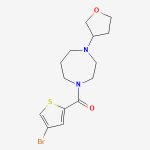molecular formula C14H19BrN2O2S B2970447 (4-Bromothiophen-2-yl)(4-(tetrahydrofuran-3-yl)-1,4-diazepan-1-yl)methanone CAS No. 2309231-79-4