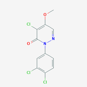 molecular formula C11H7Cl3N2O2 B2970449 4-chloro-2-(3,4-dichlorophenyl)-5-methoxy-3(2H)-pyridazinone CAS No. 478080-45-4