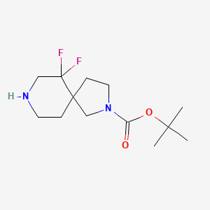 molecular formula C13H22F2N2O2 B2970452 tert-Butyl 6,6-difluoro-2,8-diazaspiro[4.5]decane-2-carboxylate CAS No. 1780426-38-1