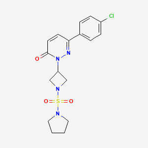 6-(4-Chlorophenyl)-2-(1-pyrrolidin-1-ylsulfonylazetidin-3-yl)pyridazin-3-one