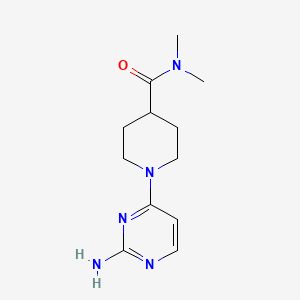 molecular formula C12H19N5O B2970475 1-(2-aminopyrimidin-4-yl)-N,N-dimethylpiperidine-4-carboxamide CAS No. 2062051-40-3