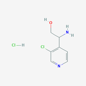 molecular formula C7H10Cl2N2O B2970476 2-Amino-2-(3-chloropyridin-4-yl)ethanol hydrochloride CAS No. 1956389-98-2